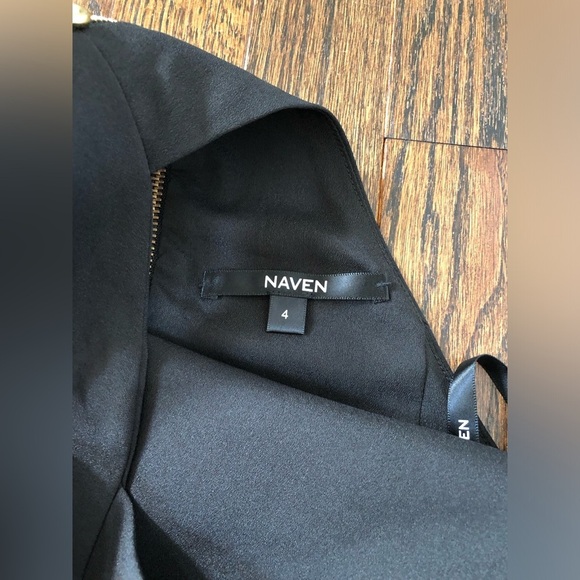 NWT - Naven Women’s 4 Black Mia Halter Fit & Flare Skater Mini Cocktail Dress - Picture 5 of 13